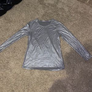 Lululemon Silver Long sleeve Athletic top